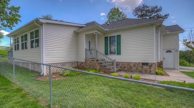 467 Greenlawn Cemetary Rd, Murphy, NC 28906 - view of front of property with crawl space and roof with shingles