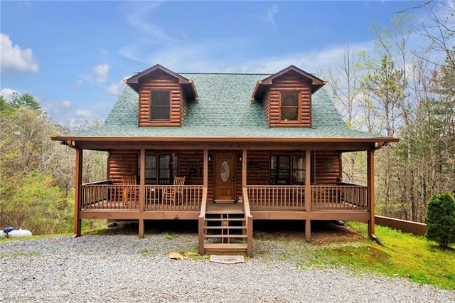 view of front of home with a porch