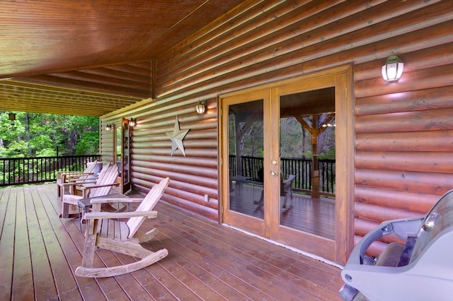 view of wooden terrace