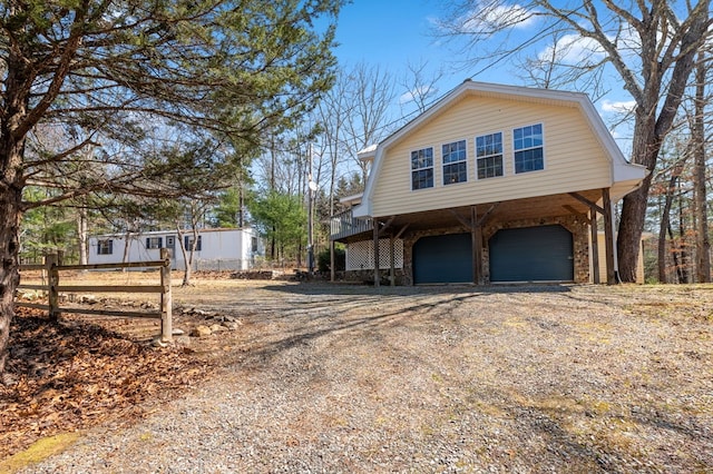 view of front facade with a garage