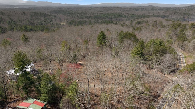 aerial view featuring a mountain view