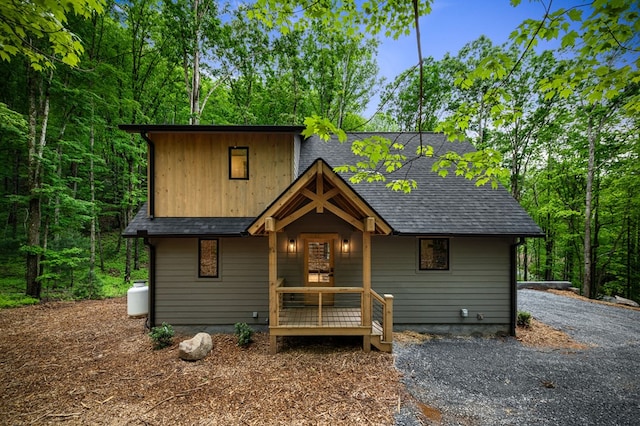 74 Cohutta Overlook Way, Blue Ridge, GA 30513 - rustic home with roof with shingles