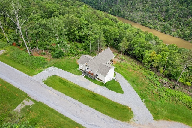 497 S Jakes Landing Way, Ellijay, GA 30540 - view from above of property with a heavily wooded area