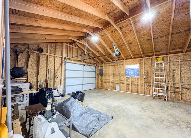 garage featuring a garage door opener