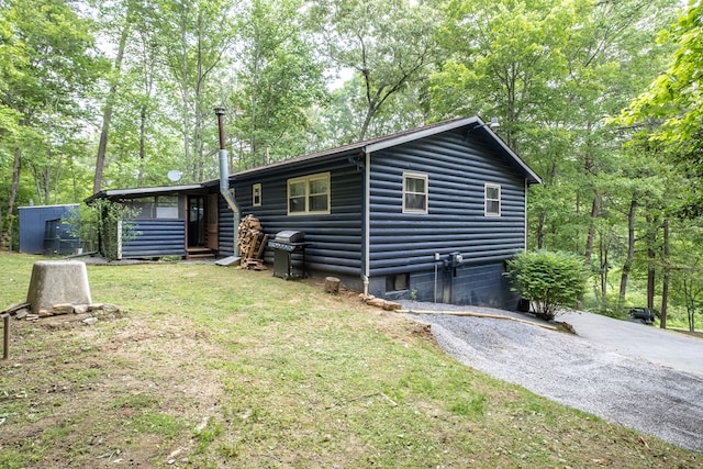 1214 Marrestop Rd, Murphy, NC 28906 - view of front of home featuring faux log siding and a front yard