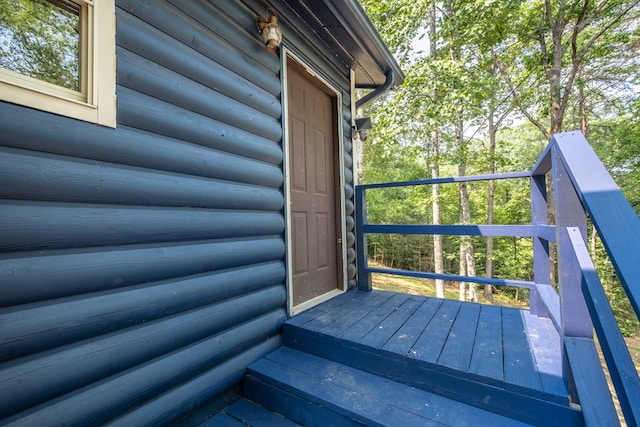 1214 Marrestop Rd, Murphy, NC 28906 - doorway to property featuring faux log siding