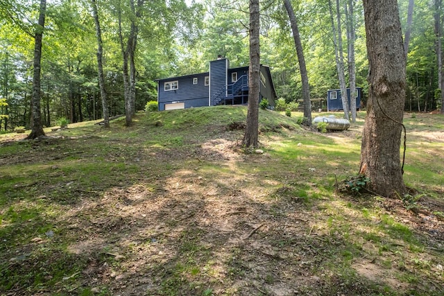 1214 Marrestop Rd, Murphy, NC 28906 - view of yard with a wooded view and an outbuilding