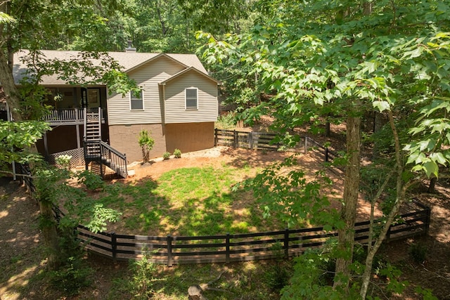 2790 Tamarack Dr, Jasper, GA 30143 - fenced backyard featuring stairs