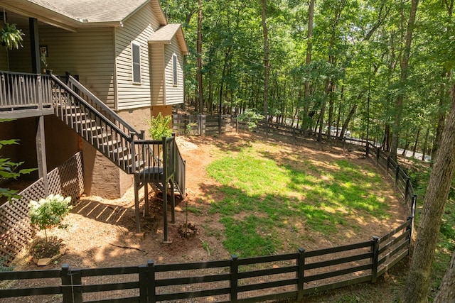 2790 Tamarack Dr, Jasper, GA 30143 - fenced backyard featuring stairway