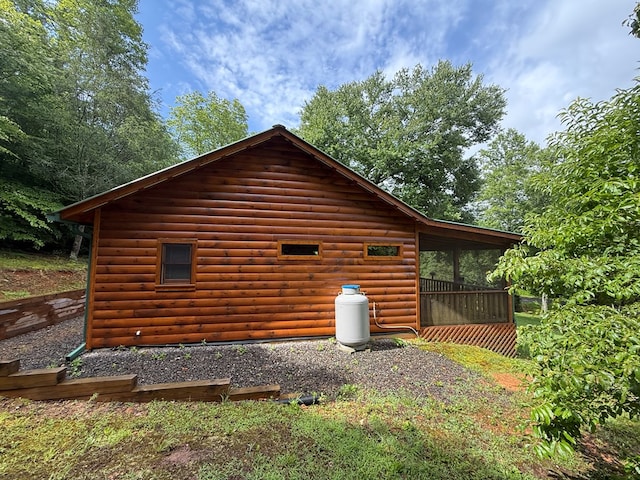 100 Bryant Farm Rd, Murphy, NC 28906 - view of side of property with log veneer siding