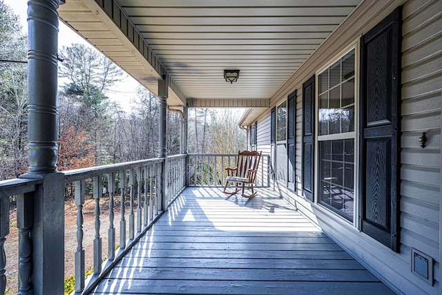 view of wooden terrace