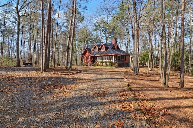 view of front of property with a porch