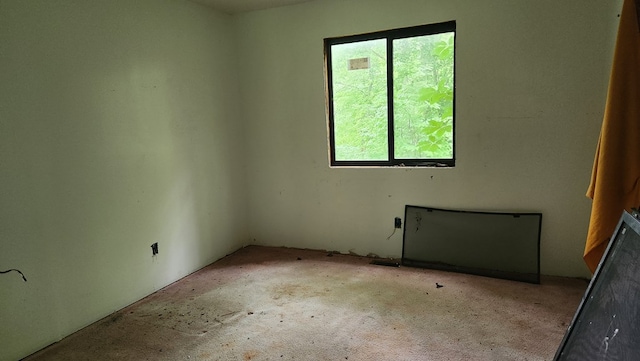 empty room with light colored carpet