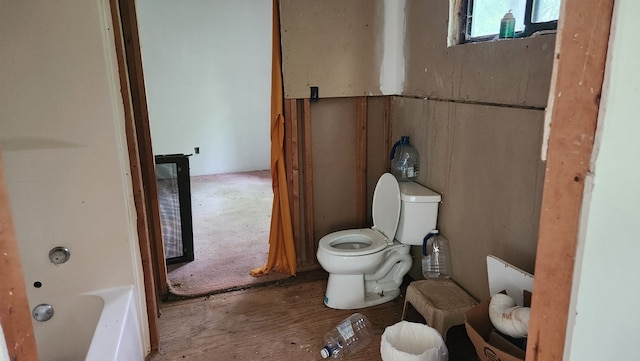 bathroom with a bath and toilet