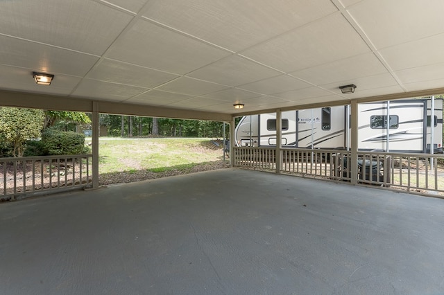 view of patio with a carport