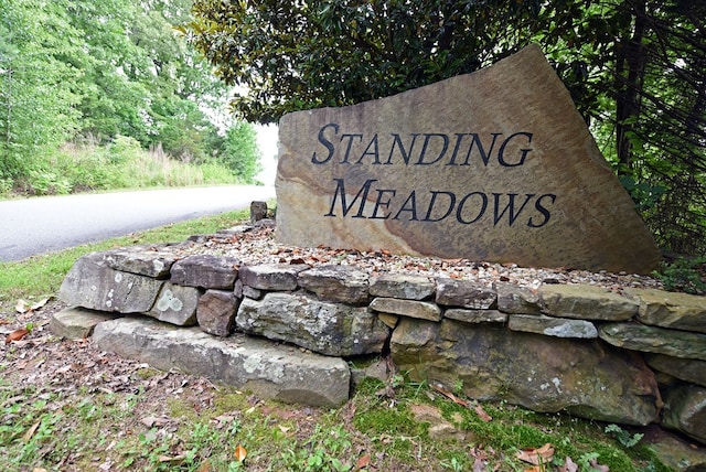 view of community sign