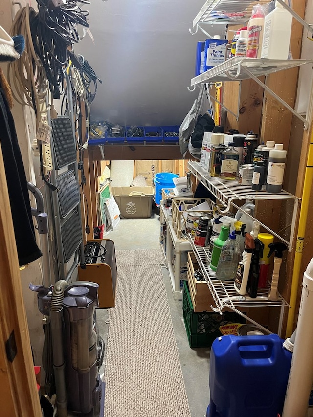 view of storage room