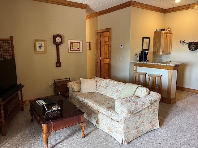 view of carpeted living room