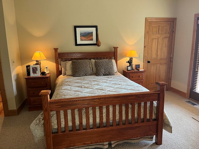 bedroom with carpet floors