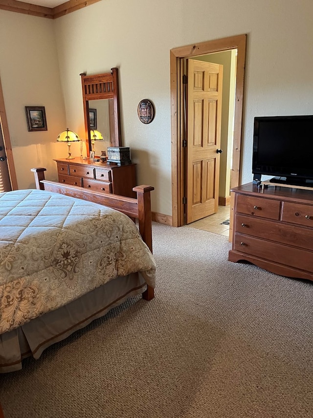 view of carpeted bedroom