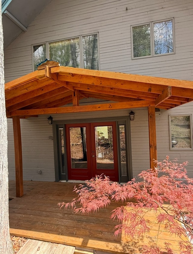 369 Deals Gap Rd, Robbinsville, NC 28771 - view of exterior entry with french doors