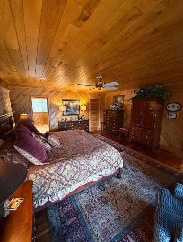 369 Deals Gap Rd, Robbinsville, NC 28771 - bedroom featuring wood walls, wooden ceiling, and wood finished floors