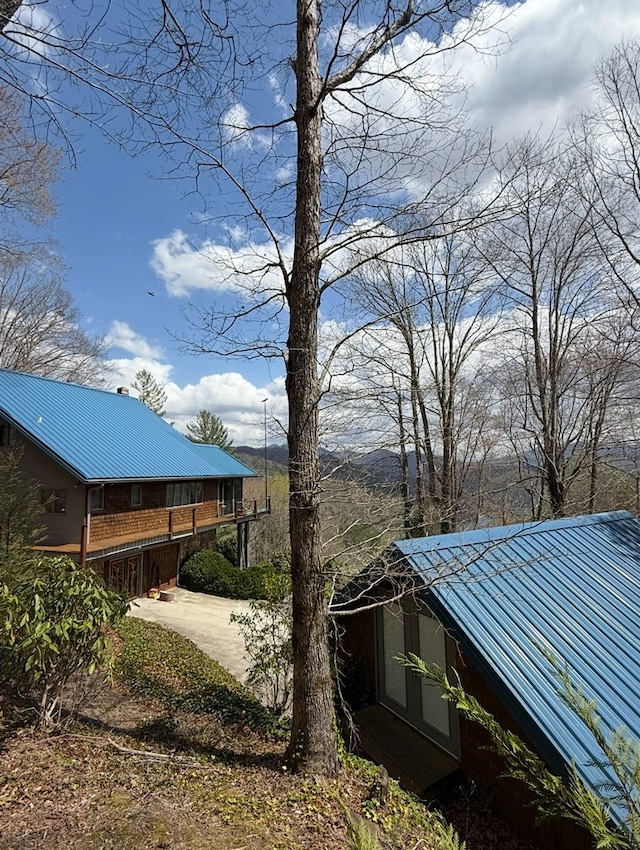 369 Deals Gap Rd, Robbinsville, NC 28771 - view of yard with concrete driveway and a wooden deck
