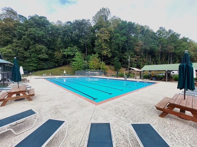 view of pool with a patio