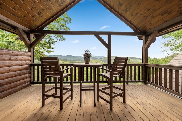 9 Quail Holw, Blue Ridge, GA 30513 - wooden deck with a mountain view