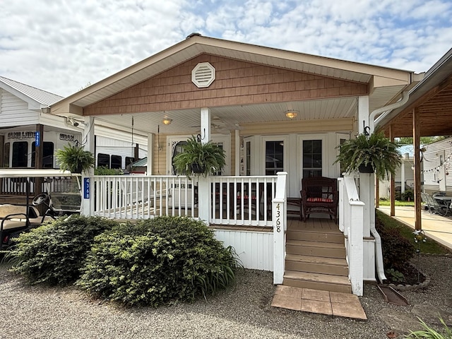 view of front facade with a porch