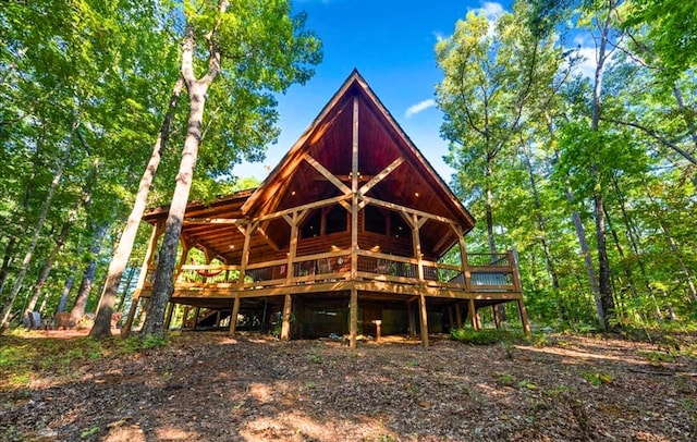 150 Laurel Trce, Blue Ridge, GA 30513 - rear view of property featuring a wooden deck