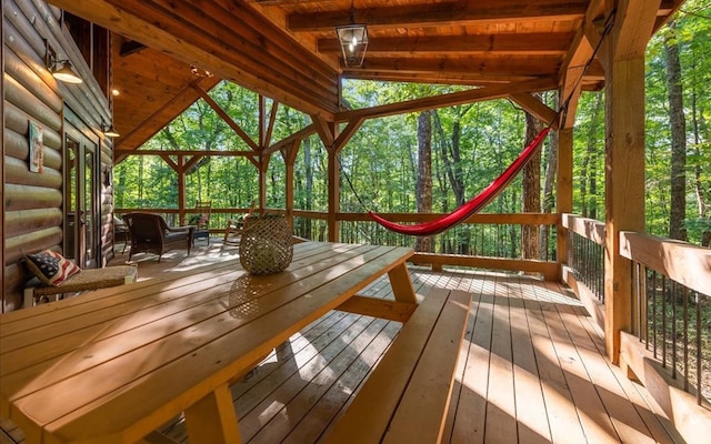 150 Laurel Trce, Blue Ridge, GA 30513 - view of wooden deck