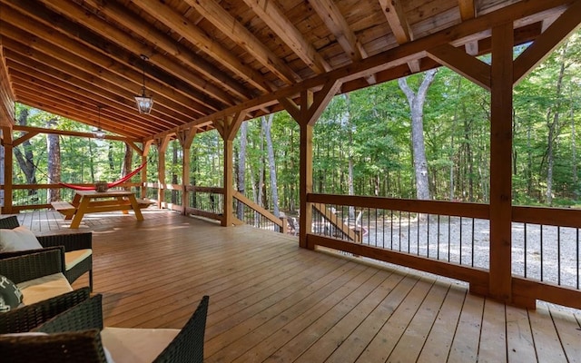 150 Laurel Trce, Blue Ridge, GA 30513 - view of wooden terrace