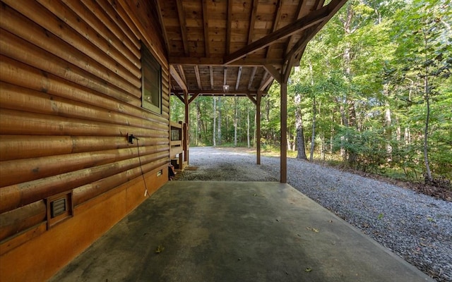 150 Laurel Trce, Blue Ridge, GA 30513 - view of patio / terrace with an attached carport