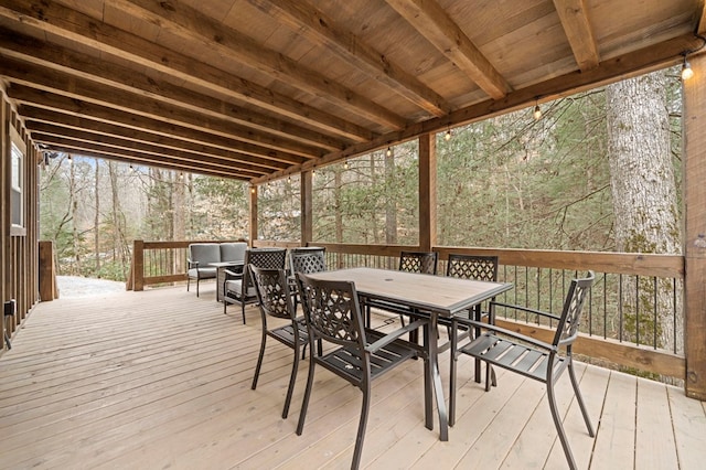 view of wooden deck