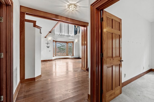 198 Hollow Log Trl, Ellijay, GA 30536 - corridor with baseboards and hardwood / wood-style flooring