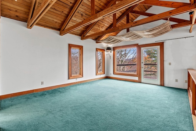 198 Hollow Log Trl, Ellijay, GA 30536 - empty room featuring wooden ceiling and carpet floors