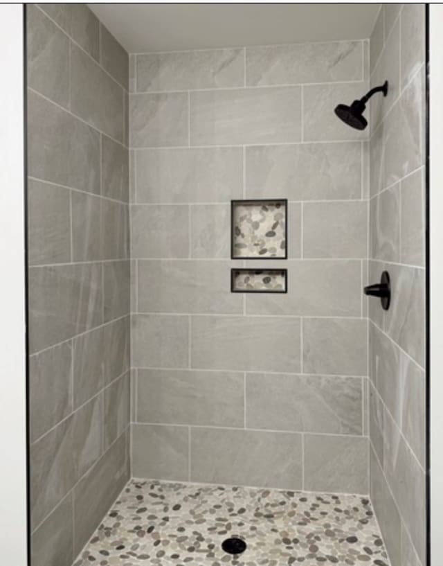 bathroom featuring a shower stall