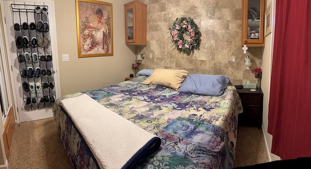 bedroom featuring carpet flooring