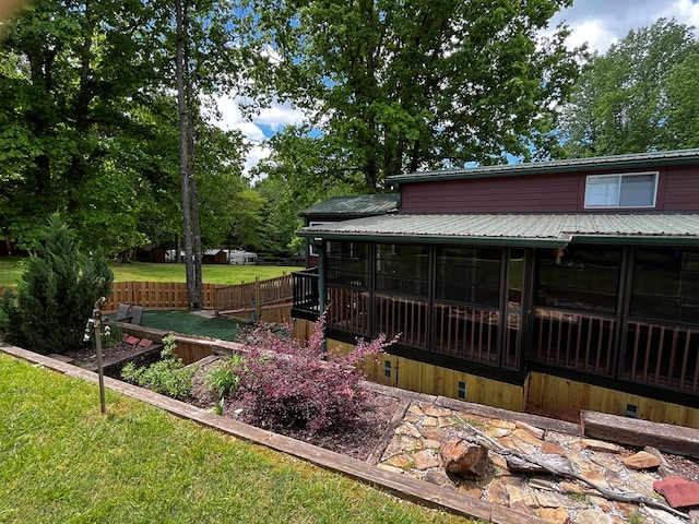 96 Stag Leap Dr, Cleveland, GA 30528 - view of yard with a sunroom