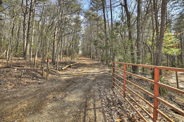 view of street with a gated entry