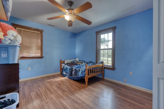 432 Jewell Mason, Blairsville, GA 30512 - bedroom with wood finished floors and a ceiling fan