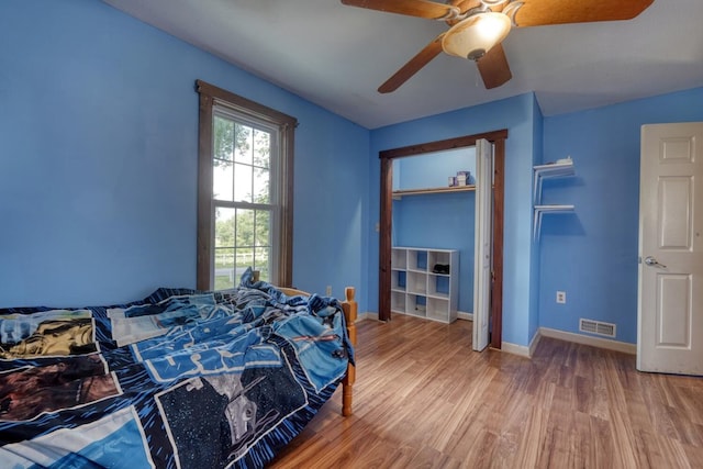 432 Jewell Mason, Blairsville, GA 30512 - bedroom featuring light wood finished floors and ceiling fan
