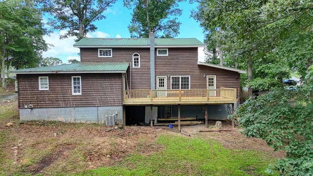 432 Jewell Mason, Blairsville, GA 30512 - rear view of property featuring a deck and a metal roof