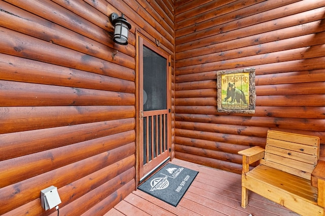 view of sauna / steam room featuring wood finished floors