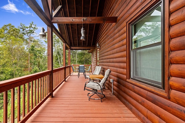 view of wooden terrace