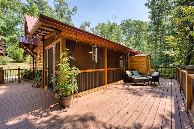 view of wooden terrace