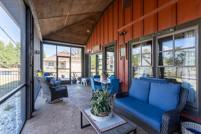 45 Bent Grass Cir, Hayesville, NC 28904 - sunroom / solarium featuring lofted ceiling