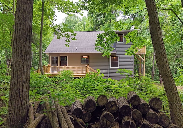 exterior space with a wooden deck