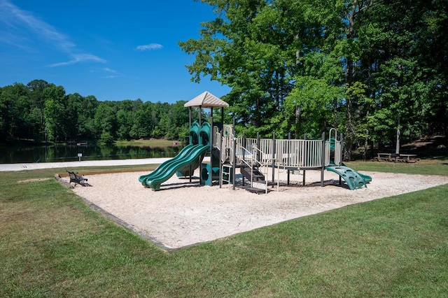 community playground featuring a yard